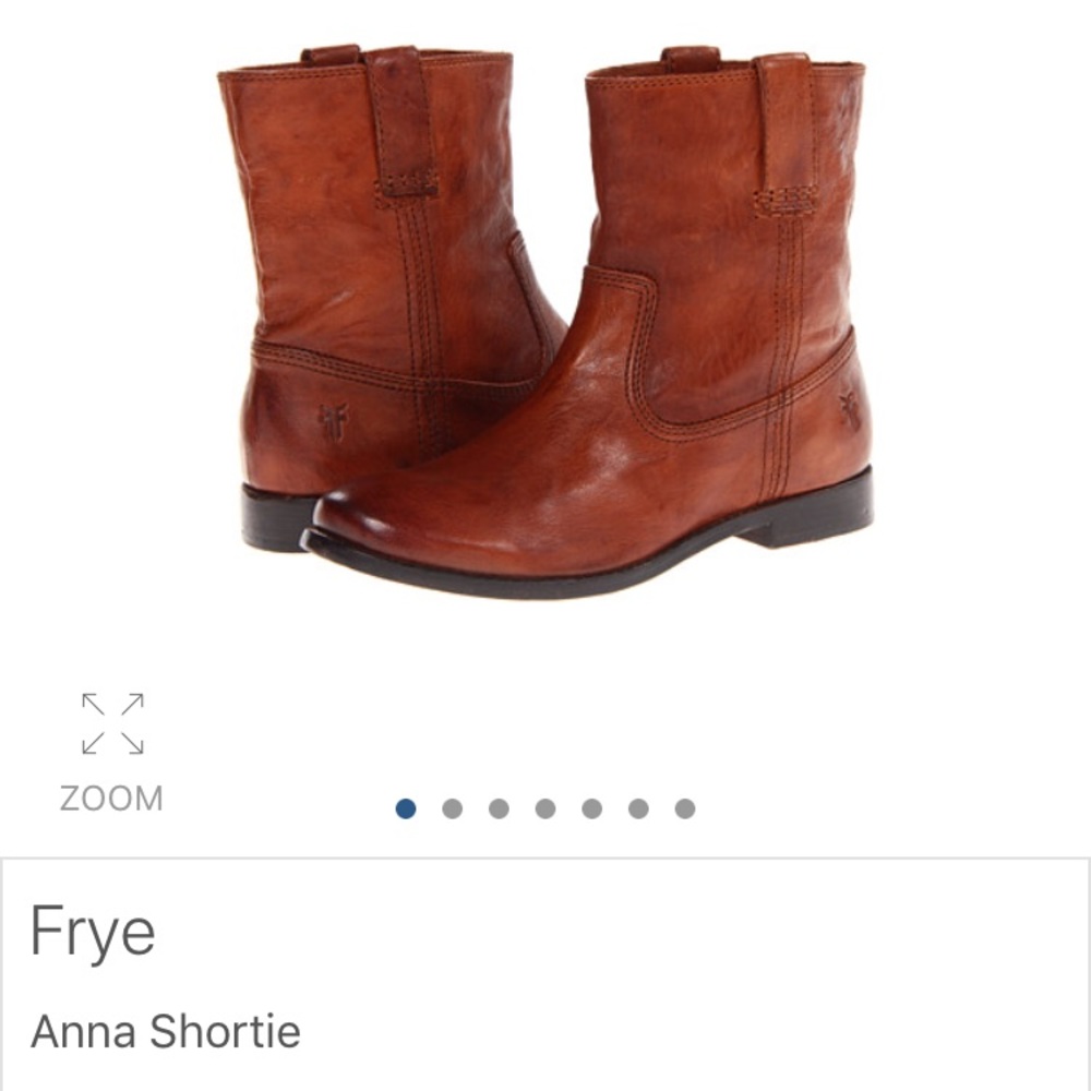 Frye Anna shortie boots cognac antique color